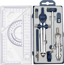 13 Pcs Compass and Protractors Set Math Compass Geometry Tool Metal Geometry Kit