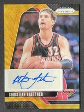 Christian Laettner 2024-25 Panini Prizm Signatures Gold Wave Auto /10 #SIG-CLH