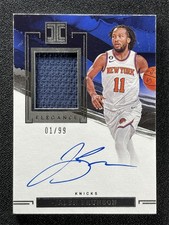 1/99 ≈1/1 ! 2022-23 Panini Impeccable Jalen Brunson Elegance Jersey Patch Auto