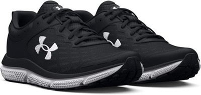 Under Armour Women's Charged Assert 10, (001) Black/Black/White, 6, US