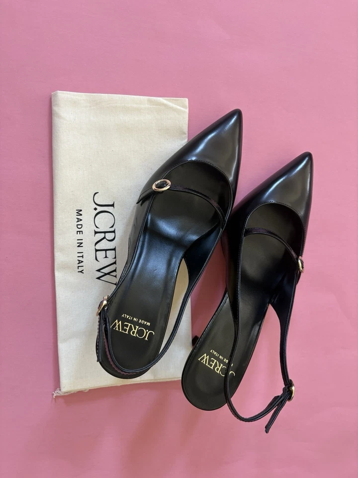 Nuevos zapatos de salón J Crew con hebilla en cuero talla 5,5 hechos en Italia Foto 4 de 4