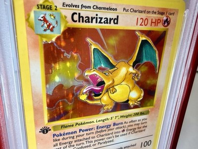 1999 Pokemon Base Set 1st Edition Shadowless Charizard THICK STAMP #4 - PSA  6 | eBay