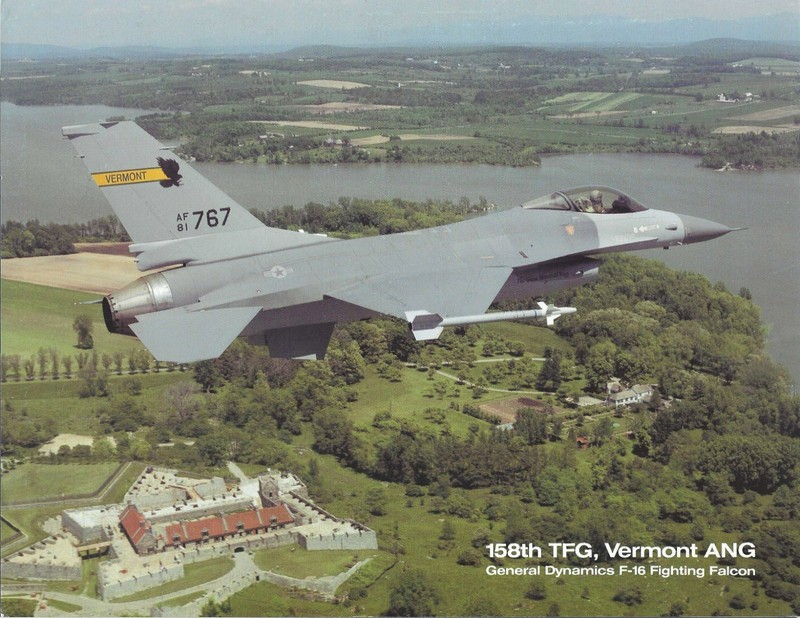 US Air Force F-16 Fighting Falcon Vermont ANG 8.5 x 11 General Dynamics Photo
