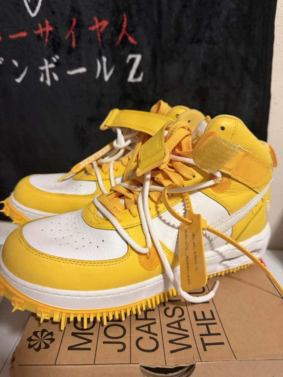 Nike Off-White x Air Force 1 SP Leather Mid Varsity Maize | eBay