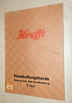 Krefft Haushaltsherde Öfen Prospekt Katalog Original von 1930 ! RAR
