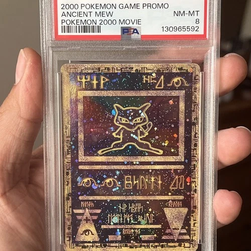 2000 POKEMON GAME MOVIE POKEMON 2000 MOVIE ANCIENT MEW PSA 8 double swirls!