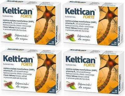 4 x 20 Keltican forte Kapseln Nahrungsergänzungsmittel, Nervensystem (80 Stück)