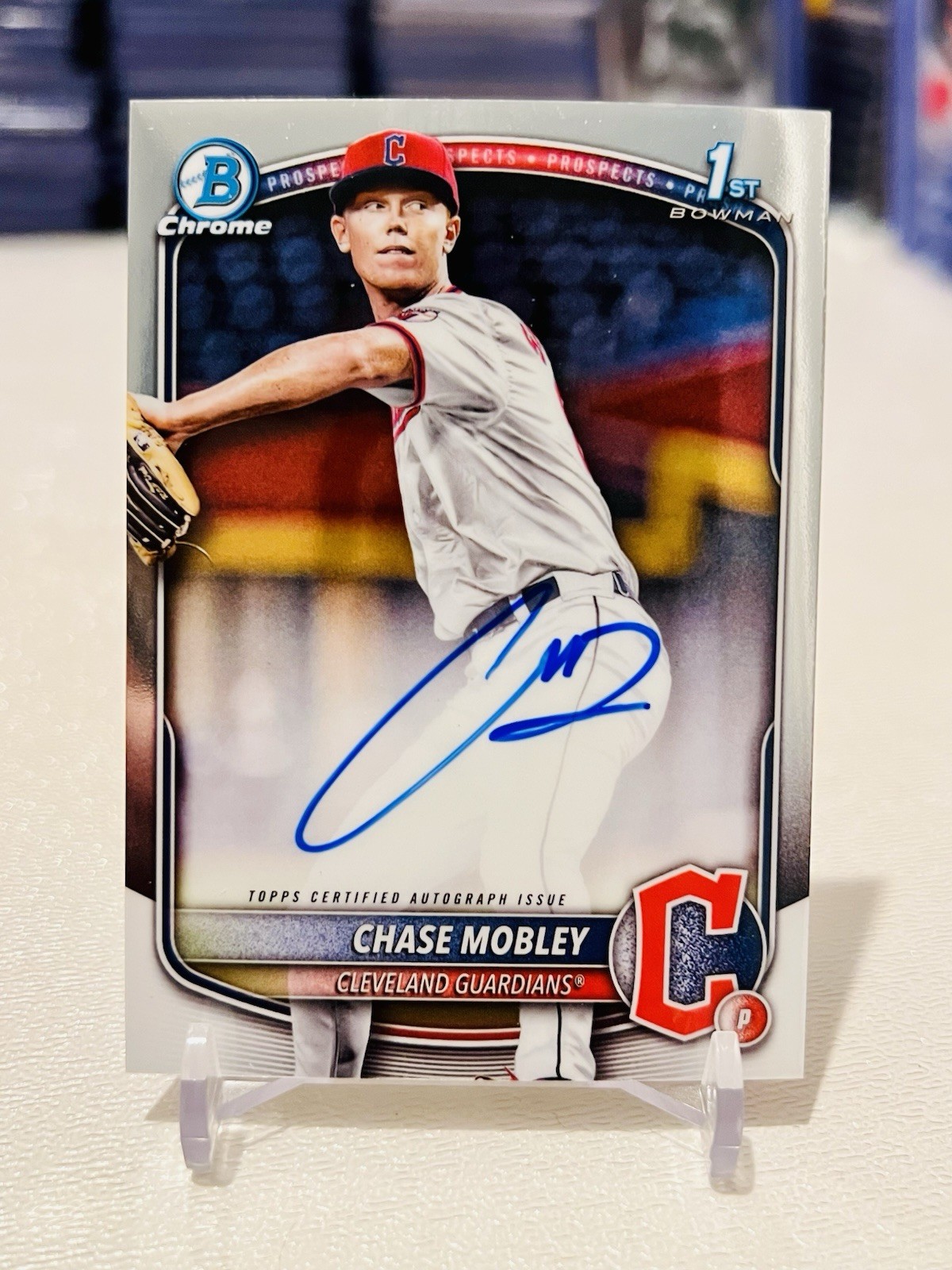 Chase Mobley 2025 Bowman Chrome 1st Bowman Auto Cleveland Guardians