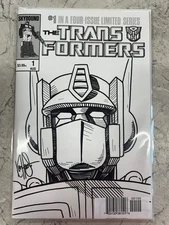 DF Transformers #1 40th Anniversary Edition Blank Variant Signed And Remarked By