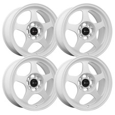 Set-4 Vors Sp1 18x8 5x1005x114.3 White 35mm Wheels Rims 18 Inch