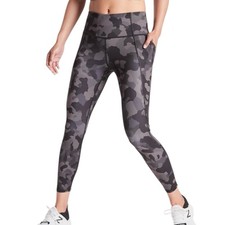 Athleta Lightning Camo 7/8 Tight in SuperSonic Black Women  s Size Small