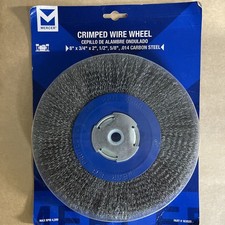 183020 - 8" x 3/4" x 2", 1/2", 5/8" Crimped Wire Wheel, .014 Carbon Steel Wire