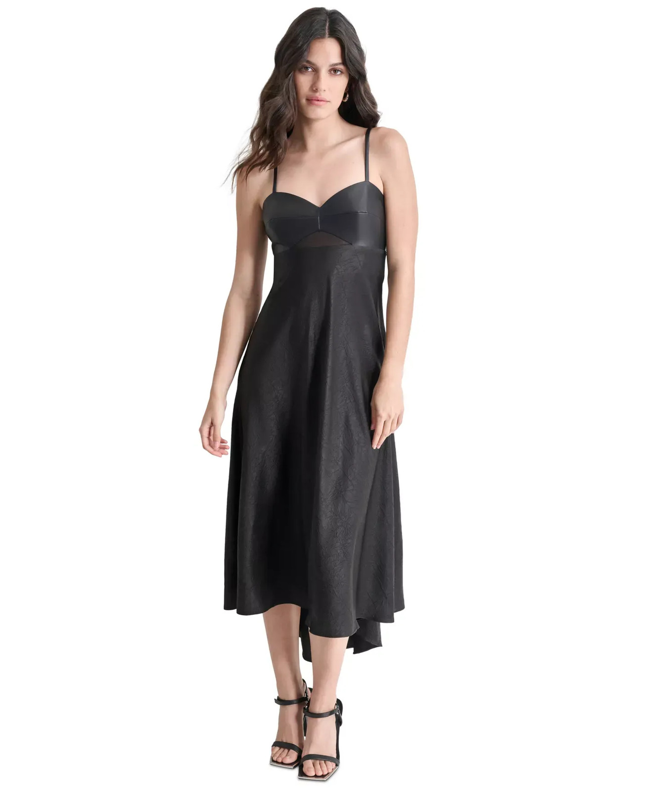 Vestido para mujer DKNY talla 14 midi multimedia mixta