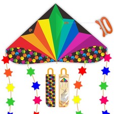 ORGCLDKT-Carnival Rainbow Delta Kite, Kites for Adults,Kids Ages 8-12,4-8,Boy...