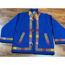 Vintage Nepal child's wool jacket size Medium 4T. Flannel lined. Unisex.