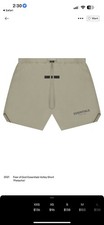 Fear of God ESSENTIALS Pistachio Nylon Volley Shorts SS21 Size S Reflective Logo
