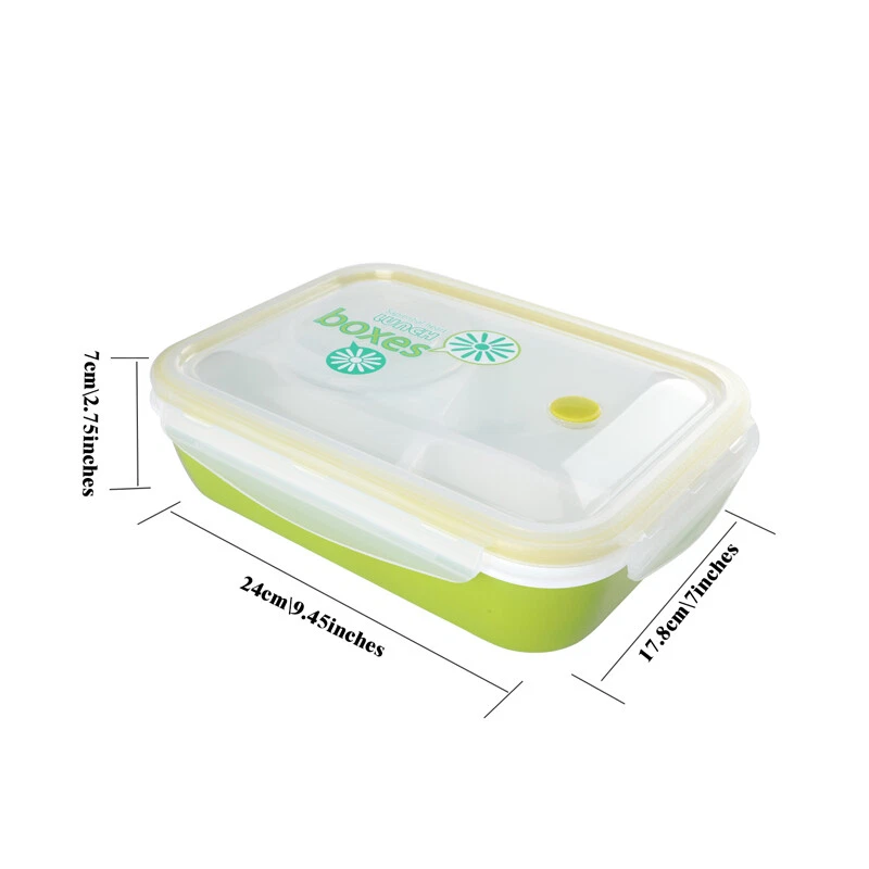 Microwave Safe Bento Box with Spoon and Bowl for Lunch Picnics