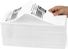 8000 4" x 6" Fanfold Direct Thermal Shipping Labels for Zebra & Rollo Printers