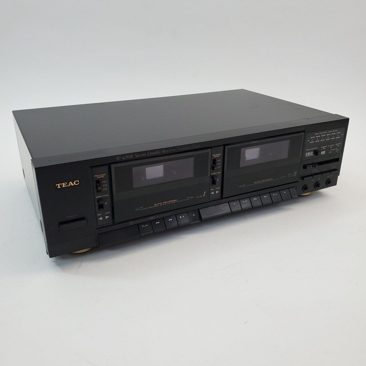 Vintage TEAC W-450R Stereo Double Reverse Cassette Deck READ NO FF