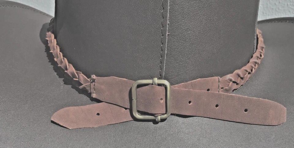 Banda de sombrero de cuero canguro para todos los sombreros hecha en Australia ajustable aspecto elegante Foto 4 de 4