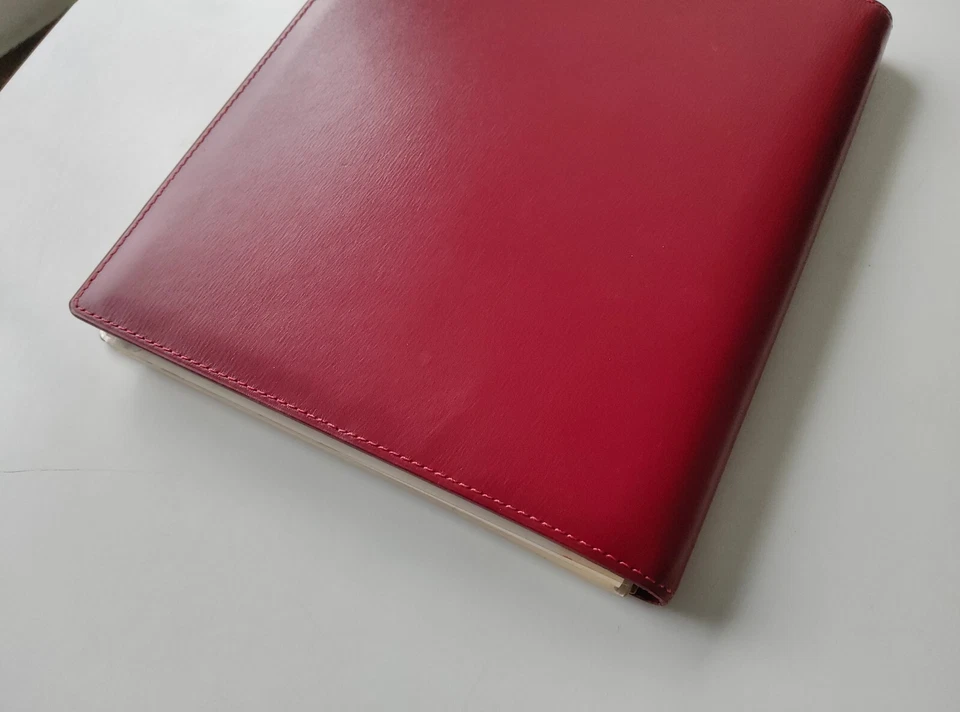 AGENDA MIGNON RÉPERTOIRE ET NOTE EN CUIR BORDEAUX NEUF!!! 18,50x17cm - Photo 2/4