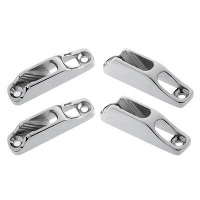 2,75x0,67x0,7 zoll Silber 316 Marine Edelstahl Seil Greifer Schnur Clam Cleat
