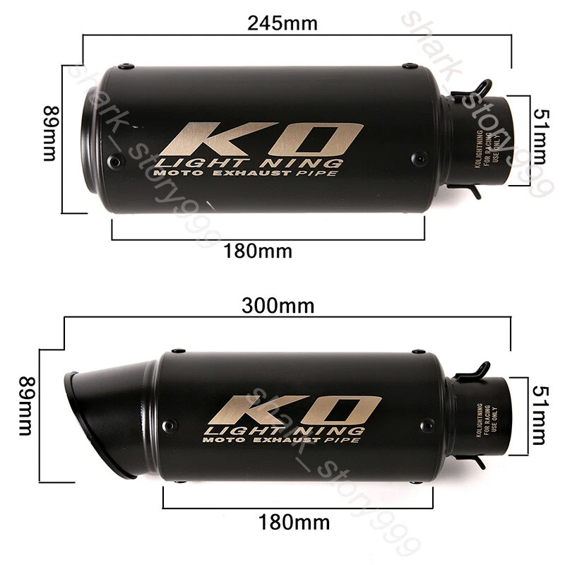 Silenciador de escape médio deslizante 51mm escape modificado para DUKE 390 200 2012-2016 - Imagem 2 de 4