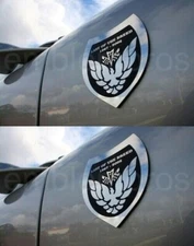 2PCS GM LAST OF THE BREED LOGO MIRROR STAINLESS STEEL CAR DOOR BADGE EMBLEM