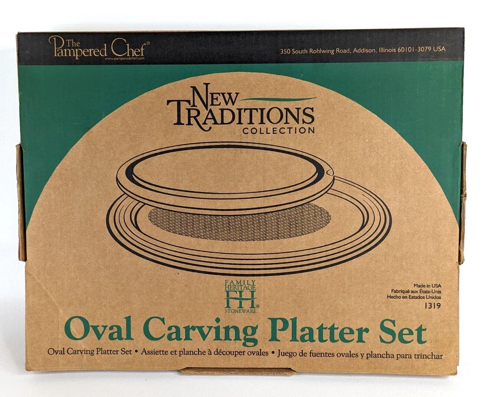 Pampered Chef Oval Carving Platter 1319 -  New Traditions Collection - NEW - Image 2 of 4