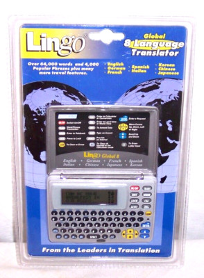 NEW LINGO GLOBAL TR-800A 8 LanguageTranslator 64K WORDS 4K PHRASES $ CONVERTOR