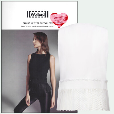 Wolford Fading Net Top Sleeveless   M   white ... Mesh-Strukturen und Jersey