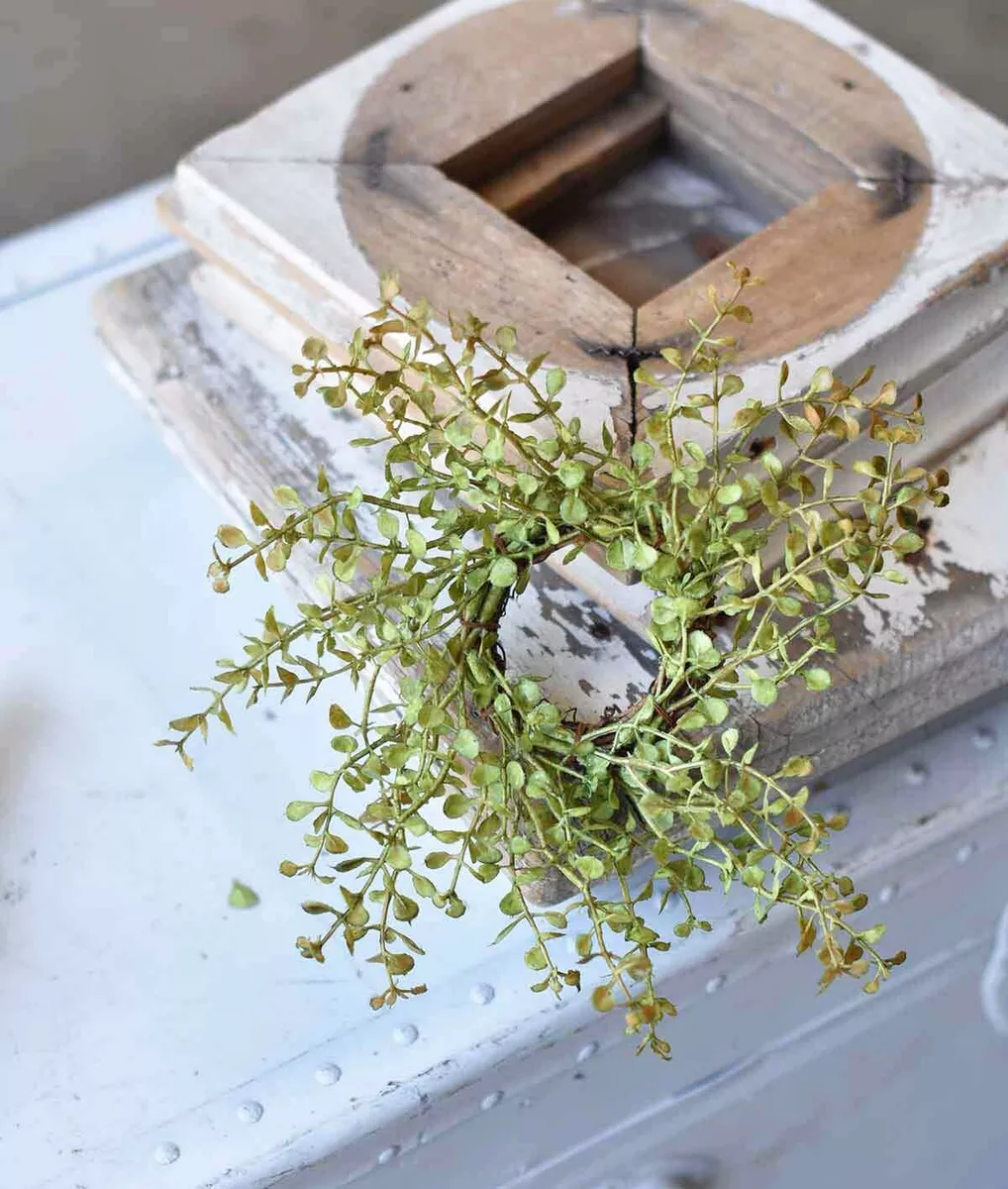 Faux greenery deals candle rings