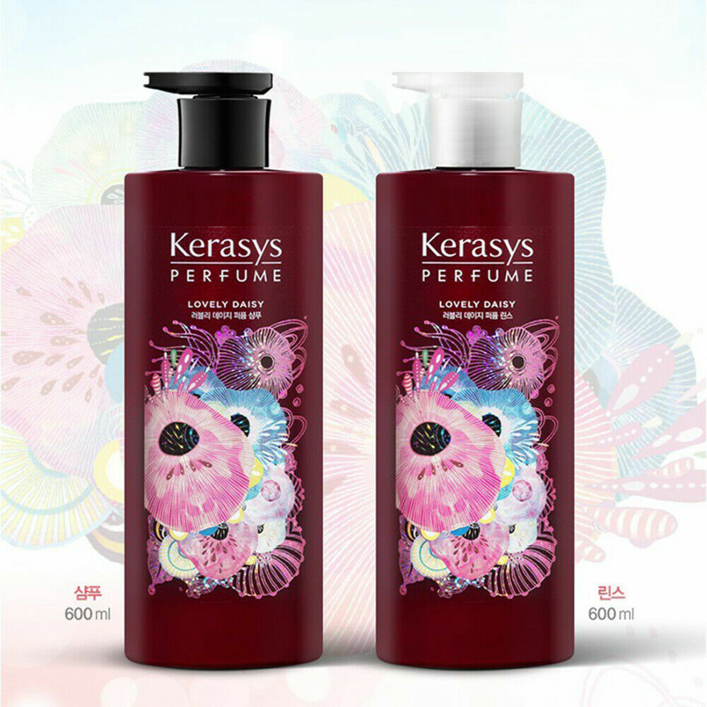 韓国Kerasys Lovely Daisy シャンプー＆コンディショナーセット Kerasys Lovely Daisy Perfume Shampoo Conditioner (600ml x 2ea) SET
