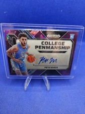 PETE NANCE 2023-24 Prizm Draft College Penmanship ROOKIE PURPLE ICE 46/99 Cavs