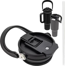 40 Oz Flip Straw Lid for Stanley Quencher Travel Tumbler 40 Oz Cup, Replacement