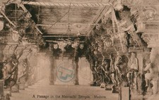 INDIA 1915 Mature Meenachi Amman Temple CANCELLATION STEAMER CABOTO Postcard