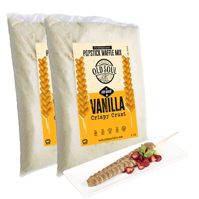 OldSoul Dough Mix for Waffles on a Stick | Vanilla Flavor | 10 Lbs | 224 Pcs
