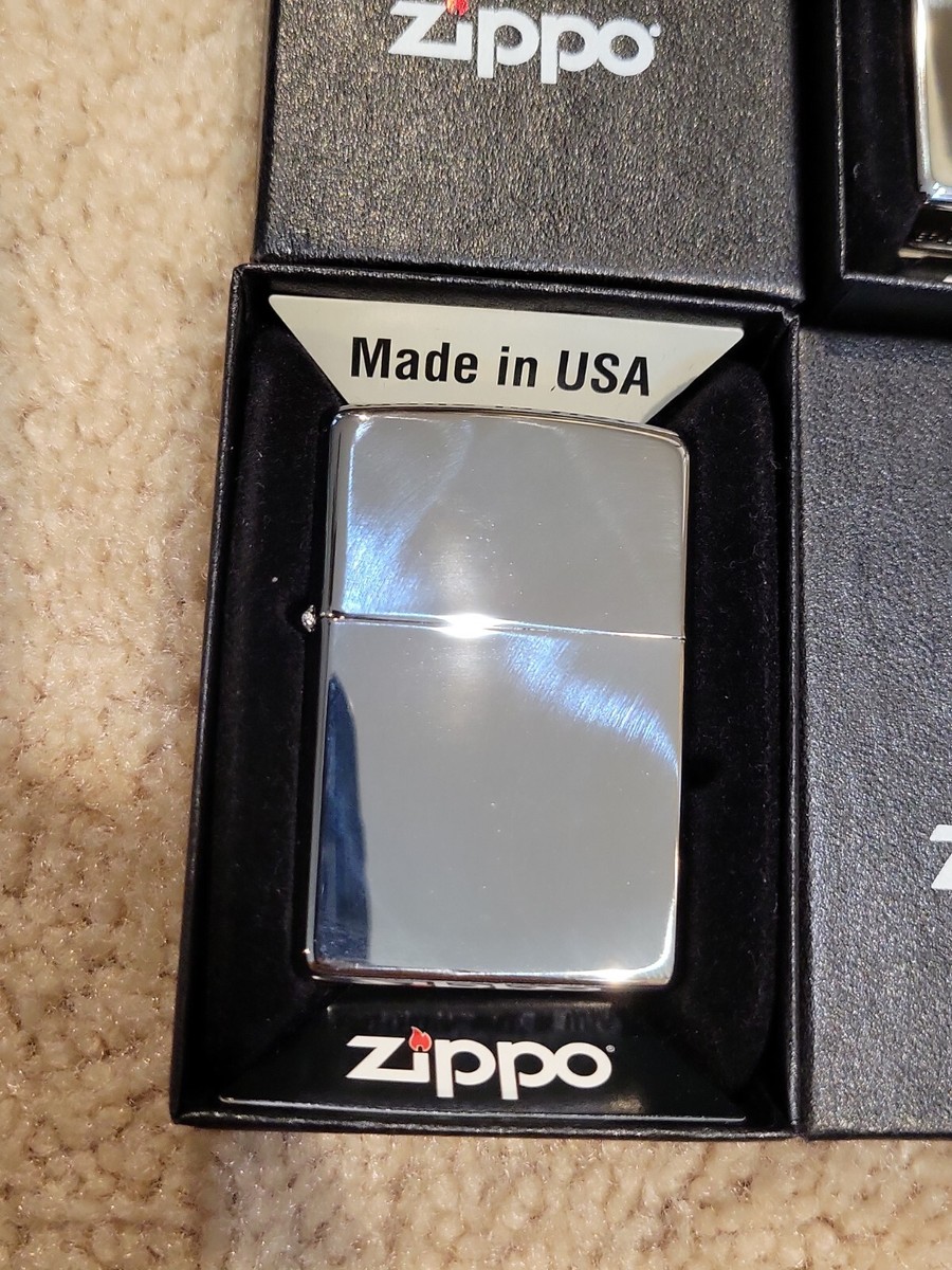 2-Pack Zippo 260 Regular High Polished Chrome Pocket Lighter NEW
