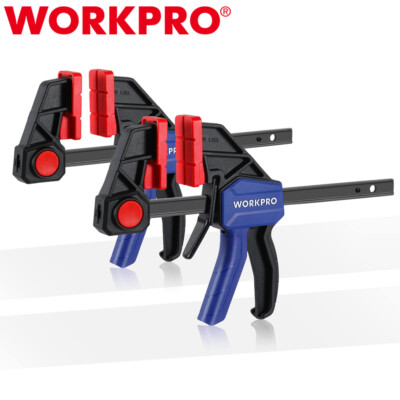 WORKPRO 6'' Bar Clamps 2PCS Set 300lbs Medium Duty One-Handed Spreader F Clamps