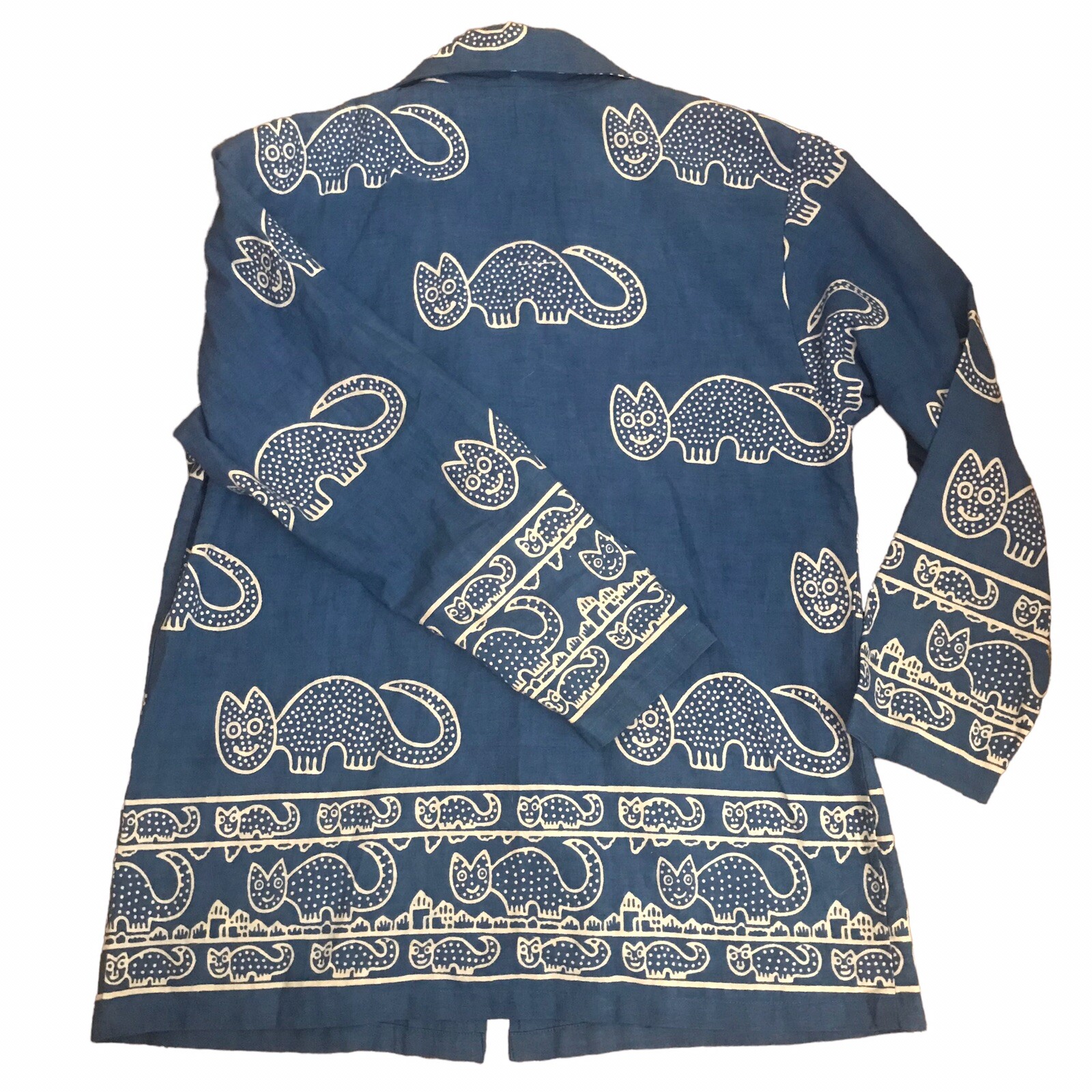 Patchington Blue Cat Lover Open Front Jacket  Sma… - image 3