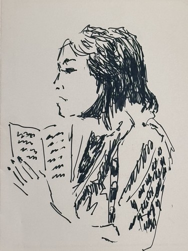 Tony Bennett Original Art & Personally Owned Portrait Drawing Of A Woman - Picture 6 of 8