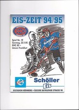 DEL Programm: EHC 80 NÜRNBERG - FRANKFURT LIONS, 22.01.1995, SAISON 94/95