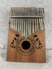 17 Key Kalimba Thumb Piano For Adults & Kids Mahogany Mbira Light Brown Finish