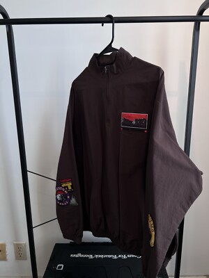 2020 Travis Scott Cactus Trails Jack Half-Zip Brown Pullover Windbreaker Hype