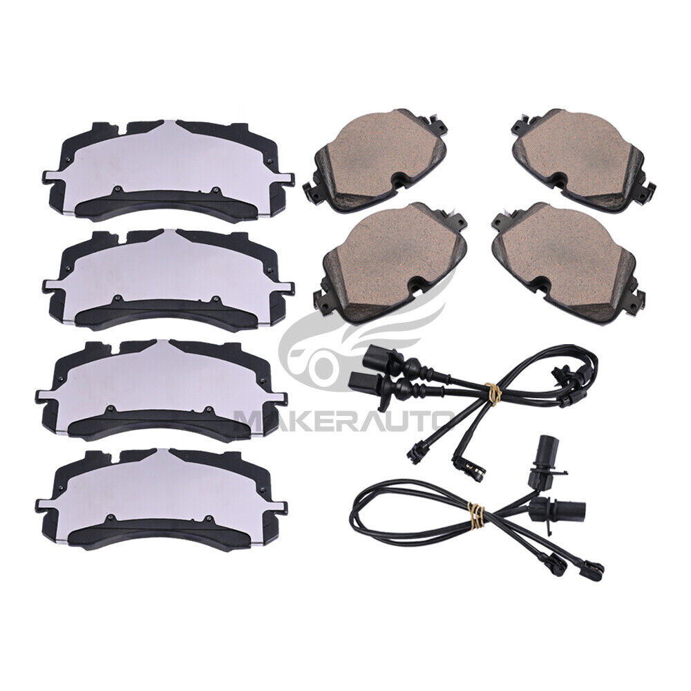 Front Rear Brake Pad W/Sensors Set 4M0698451C FIT Bentley Bentayga 2017-2023