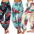 Sexy Sommer Hose Strand Harem Aladin Ali Baba Pumphose Pluder Blume A22