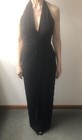 Carmen Marc Valvo Black Halter Draped Neck / Size 10 — photo 1