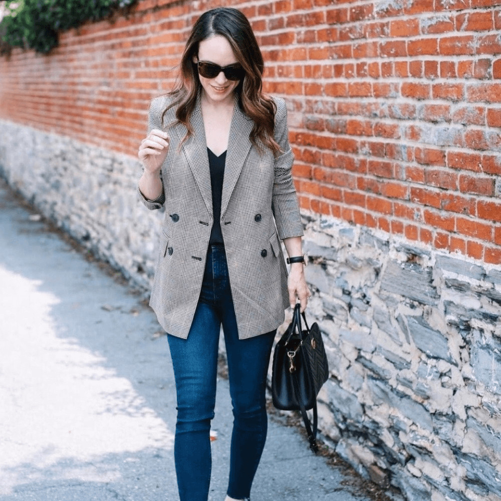 BOYFRIEND BLAZER JACKET DOUBLE BREASTED - TROUVE … - image 3