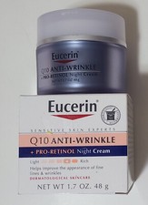 NIB Eucerin Q10 Anti-Wrinkle Pro- Retinol Face Night Cream 1.7 Oz