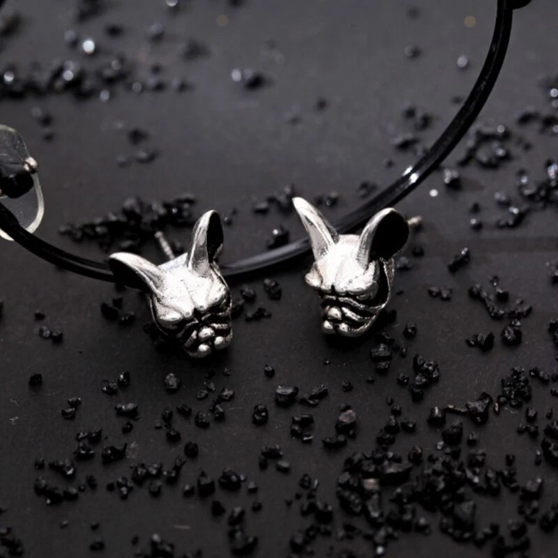 Black cheap rock earrings